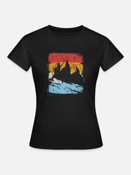 Vintage Dolomiten Geschenk - Frauen T-Shirt - Schwarz