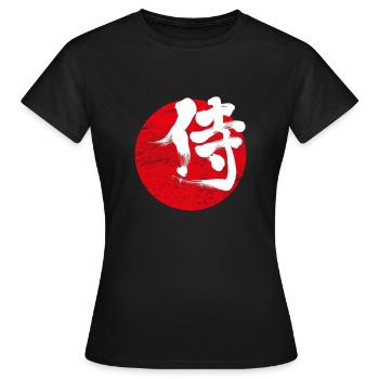 Samurai Symbol Japanisch - Frauen T-Shirt - Schwarz - Vorne - AI Model Female 172 dark (172cm)