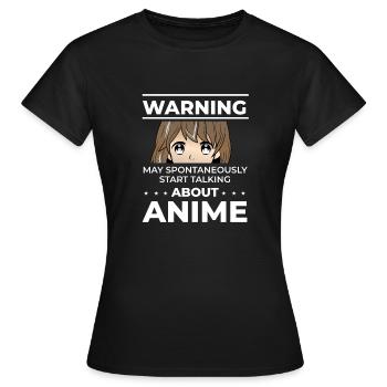 Avertissement Anime Lover Manga Japan Gift - T-shirt Femme - noir - Devant - AI Model Female 172 dark (172cm)