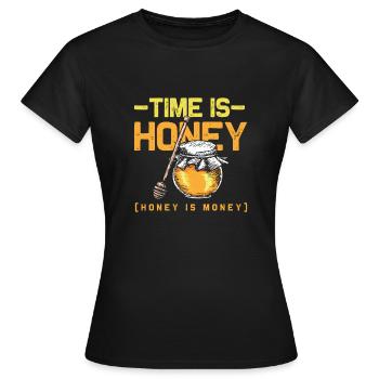 Biene Honig - Frauen T-Shirt - Schwarz - Vorne - AI Model Female 172 dark (172cm)