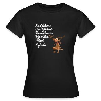 Glühwein - Frauen T-Shirt - Schwarz - Vorne - AI Model Female 172 dark (172cm)