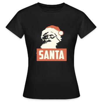 RETRO SANTA CHRISTMAS - T-shirt Femme - noir - Devant - AI Model Female 172 dark (172cm)