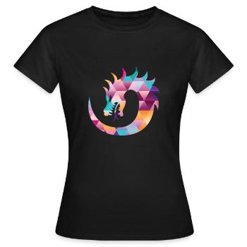 Drachen Chinesisch Symbolik Schlange Geschenk - Frauen T-Shirt - Schwarz - Vorne - AI Model Female 172 dark (172cm)