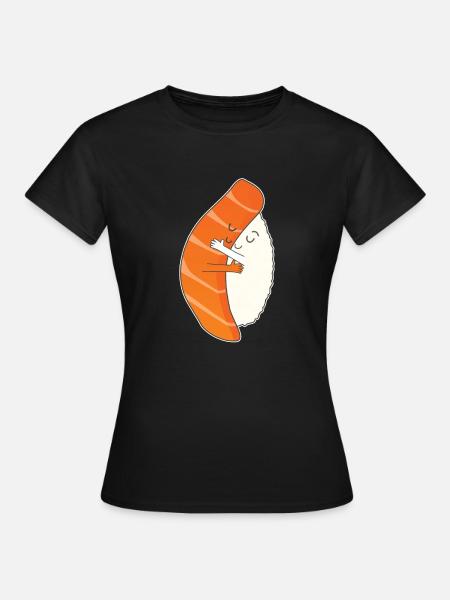 Sushi Hugging - Frauen T-Shirt - Schwarz
