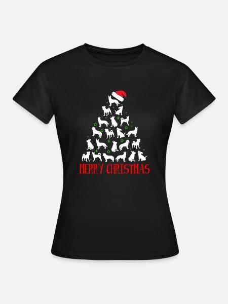 Arbre de Noël pour chien - T-shirt Femme - noir