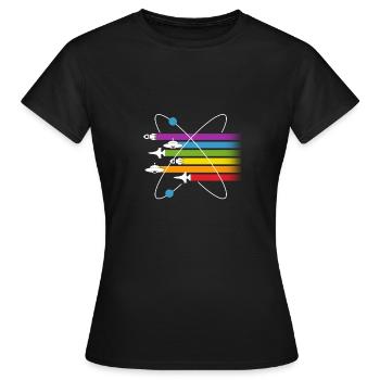 science fiction gift film book - Women's T-Shirt - black - Front - AI Model Female 172 dark (172cm)