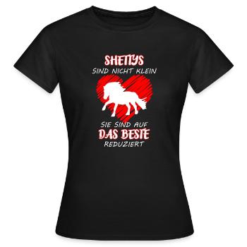 Shettys sind nicht klein - Frauen T-Shirt - Schwarz - Vorne - AI Model Female 172 dark (172cm)