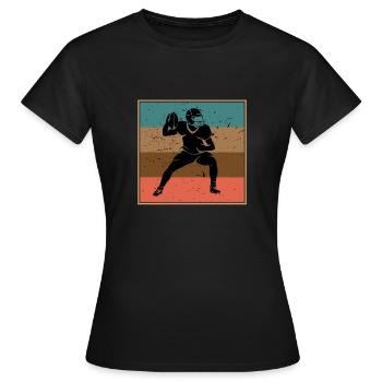 Football américain - T-shirt Femme - noir - Devant - AI Model Female 172 dark (172cm)