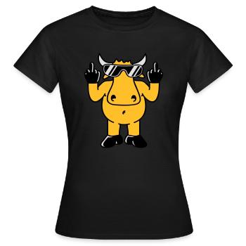 Fuck Off Bull - Frauen T-Shirt - Schwarz - Vorne - AI Model Female 172 dark (172cm)