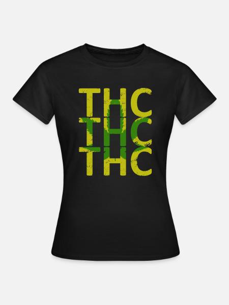 Weed THC - Frauen T-Shirt - Schwarz