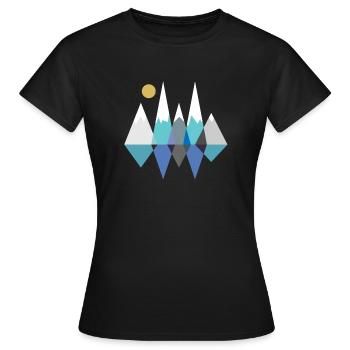 Berge - Frauen T-Shirt - Schwarz - Vorne - AI Model Female 172 dark (172cm)