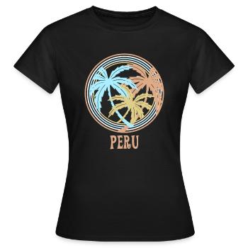 Peru - Frauen T-Shirt - Schwarz - Vorne - AI Model Female 172 dark (172cm)