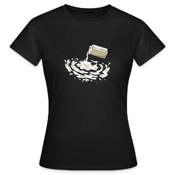 Cadeau de la voie lactée de l'univers Space galaxy - T-shirt Femme - noir - Devant - AI Model Female 172 dark (172cm)