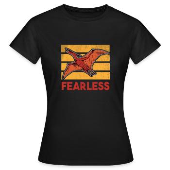 Pterosaur pterodactyl dinosaur Cretaceous - Women's T-Shirt - black - Front - AI Model Female 172 dark (172cm)