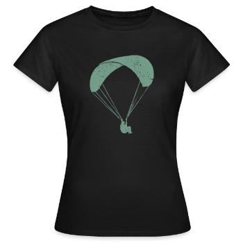 Vintage paragliding paragliding paragliding tshirt - Women's T-Shirt - black - Front - AI Model Female 172 dark (172cm)