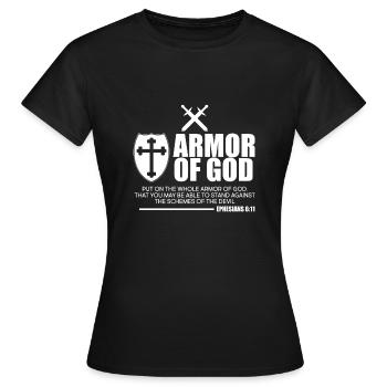 Armor of God - Frauen T-Shirt - Schwarz - Vorne - AI Model Female 172 dark (172cm)