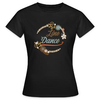 Line dance - Line Dancing T-Shirt - Frauen T-Shirt - Schwarz - Vorne - AI Model Female 172 dark (172cm)
