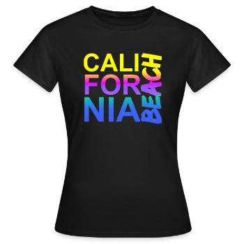 California Beach - T-shirt Femme - noir - Devant - AI Model Female 172 dark (172cm)
