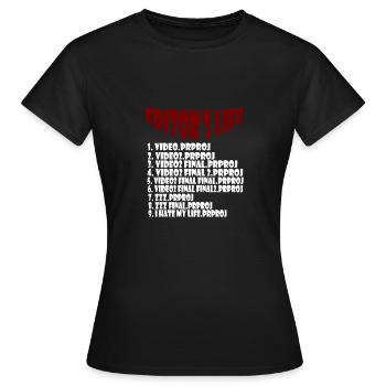 Editor Leben - Frauen T-Shirt - Schwarz - Vorne - AI Model Female 172 dark (172cm)