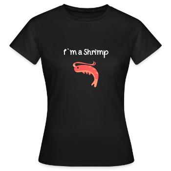 crevettes t-shirt crevettes - T-shirt Femme - noir - Devant - AI Model Female 172 dark (172cm)