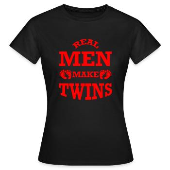 Jumeaux - T-shirt Femme - noir - Devant - AI Model Female 172 dark (172cm)