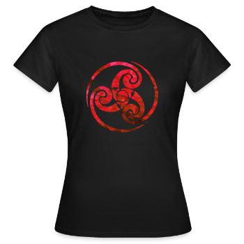Noeud celtique rouge - T-shirt Femme - noir - Devant - AI Model Female 172 dark (172cm)