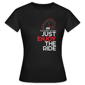 Auto Reifen Benzin Karre Mann Zylinder Kolben - Frauen T-Shirt - Schwarz - Vorne - AI Model Female 172 dark (172cm)