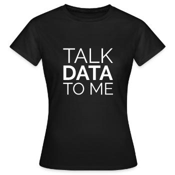Data Mining Bases de données Informatique Oracle - T-shirt Femme - noir - Devant - AI Model Female 172 dark (172cm)