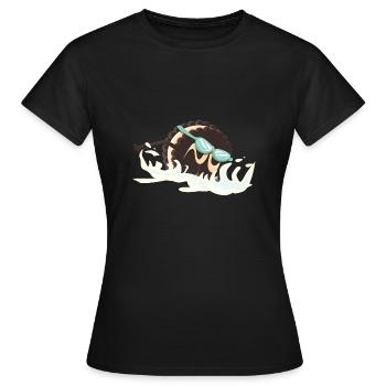 Floating biscuit - Women's T-Shirt - black - Front - AI Model Female 172 dark (172cm)