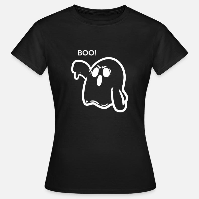 Halloween Ghost Creepy Spooky Scared Horror Party - Women's T-Shirt - black