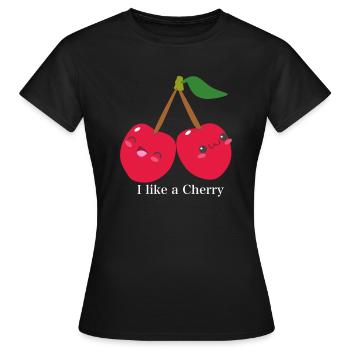 Kirsche Kirschbaum Obst Frucht Liebe Geschenk Love - Frauen T-Shirt - Schwarz - Vorne - AI Model Female 172 dark (172cm)