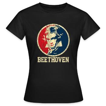 Beethoven - Frauen T-Shirt - Schwarz - Vorne - AI Model Female 172 dark (172cm)