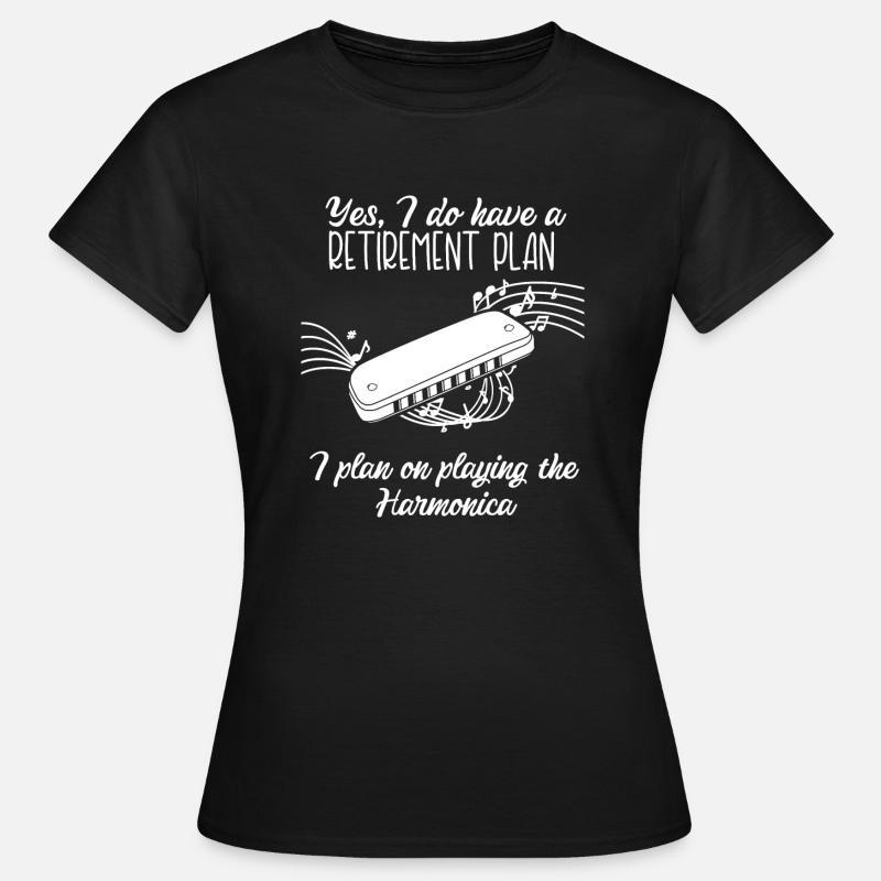 Harmonica - harmonica player - pension - Women's T-Shirt - black