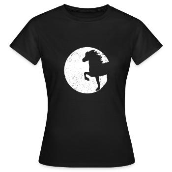 Isländer Islandpferd Icelandic Horse Pony Isi - Frauen T-Shirt - Schwarz - Vorne - AI Model Female 172 dark (172cm)