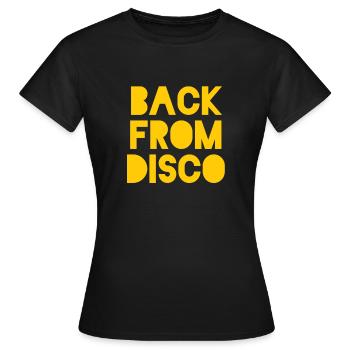 Disco Disco Disco Party Party Party Diskothek - Frauen T-Shirt - Schwarz - Vorne - AI Model Female 172 dark (172cm)