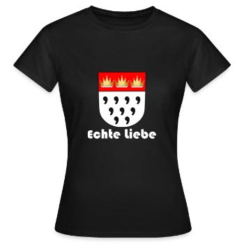 Köln T-shirt - Frauen T-Shirt - Schwarz - Vorne - AI Model Female 172 dark (172cm)