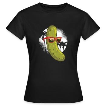 Gurke - Coole Gurke - Frauen T-Shirt - Schwarz - Vorne - AI Model Female 172 dark (172cm)