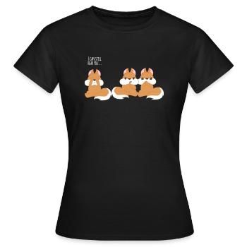 Squirrel Eichkätzchen - Speak no evil - Women's T-Shirt - black - Front - AI Model Female 172 dark (172cm)