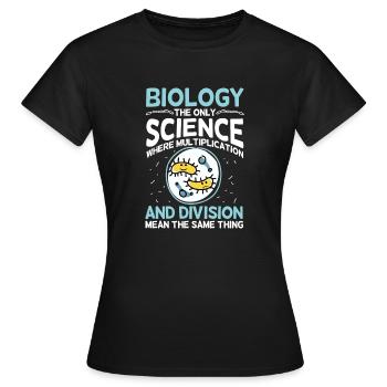 Biologie la seule reproduction de cellules amusantes de Science - T-shirt Femme - noir - Devant - AI Model Female 172 dark (172cm)