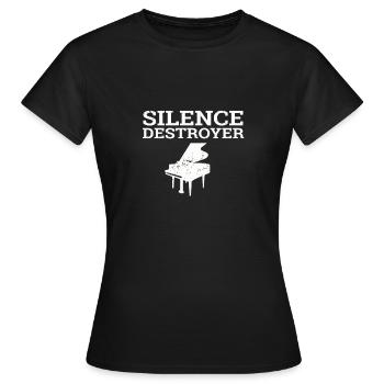 Piano piano - T-shirt Femme - noir - Devant - AI Model Female 172 dark (172cm)