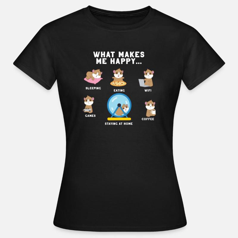 Cochon d'Inde - Cochon d'Inde - Introverti - T-shirt Femme - noir