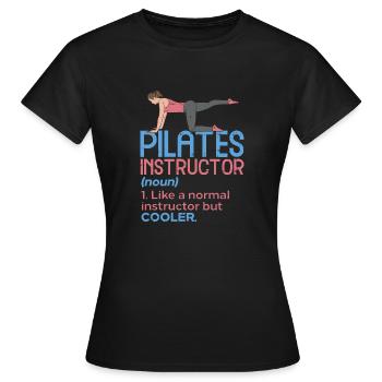 Cadeau de citation drôle pour entraîneur de Pilates - T-shirt Femme - noir - Devant - AI Model Female 172 dark (172cm)