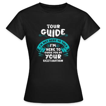 Les guides touristiques - T-shirt Femme - noir - Devant - AI Model Female 172 dark (172cm)