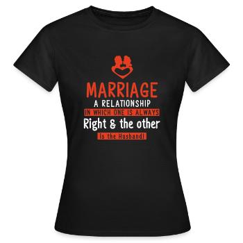 Heirat Antrag - Frauen T-Shirt - Schwarz - Vorne - AI Model Female 172 dark (172cm)