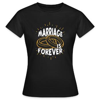 proposal of marriage - Women's T-Shirt - black - Front - AI Model Female 172 dark (172cm)
