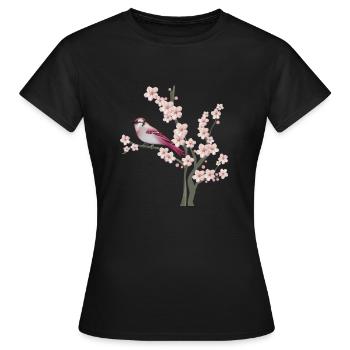 spring - Women's T-Shirt - black - Front - AI Model Female 172 dark (172cm)