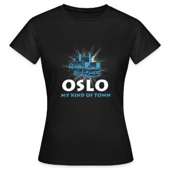 Oslo - T-shirt Femme - noir - Devant - AI Model Female 172 dark (172cm)