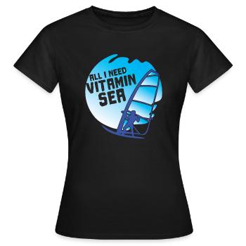 Vitamin lake - Women's T-Shirt - black - Front - AI Model Female 172 dark (172cm)