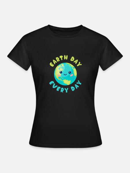 Earth Day Earth Day beschermt het milieu - Dame-T-shirt - sort
