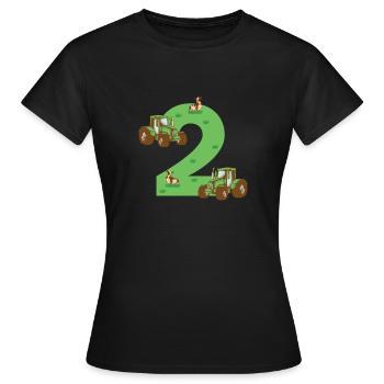 Traktor Kuh Farmer Geschenk - Frauen T-Shirt - Schwarz - Vorne - AI Model Female 172 dark (172cm)